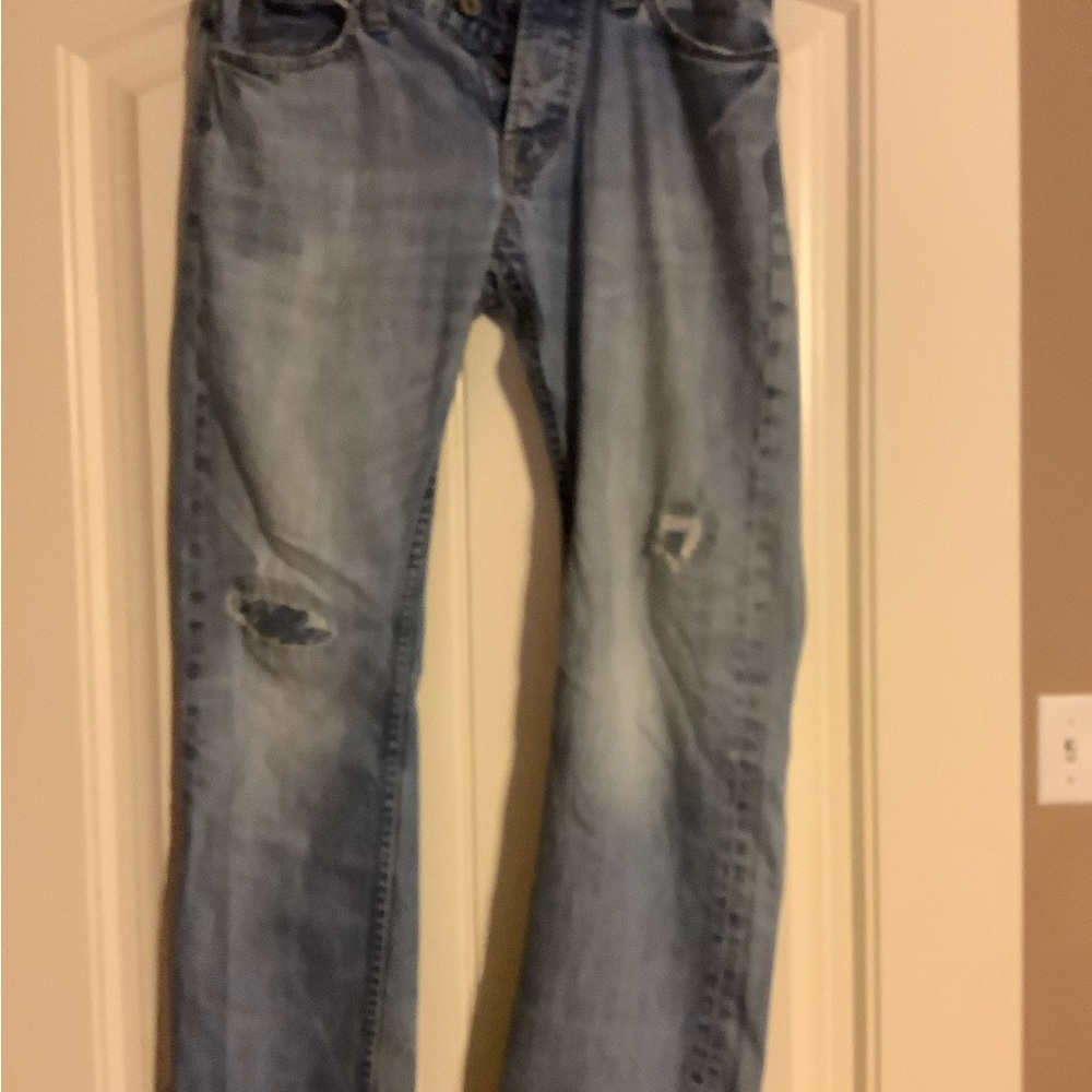 American Eagle Outfitters Light Blue Straight Leg Jeans